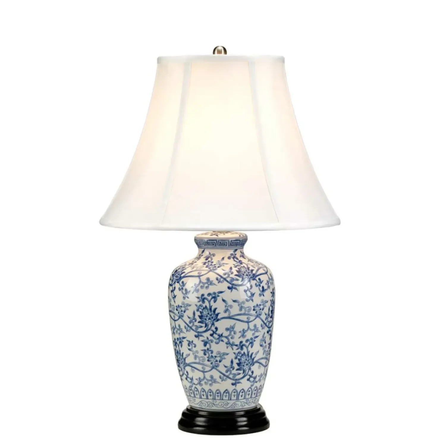 Biało-niebieska lampa stołowa BLUE-G-JAR-TL z serii BLUE GINGER JAR*Sklep Kaja Hot