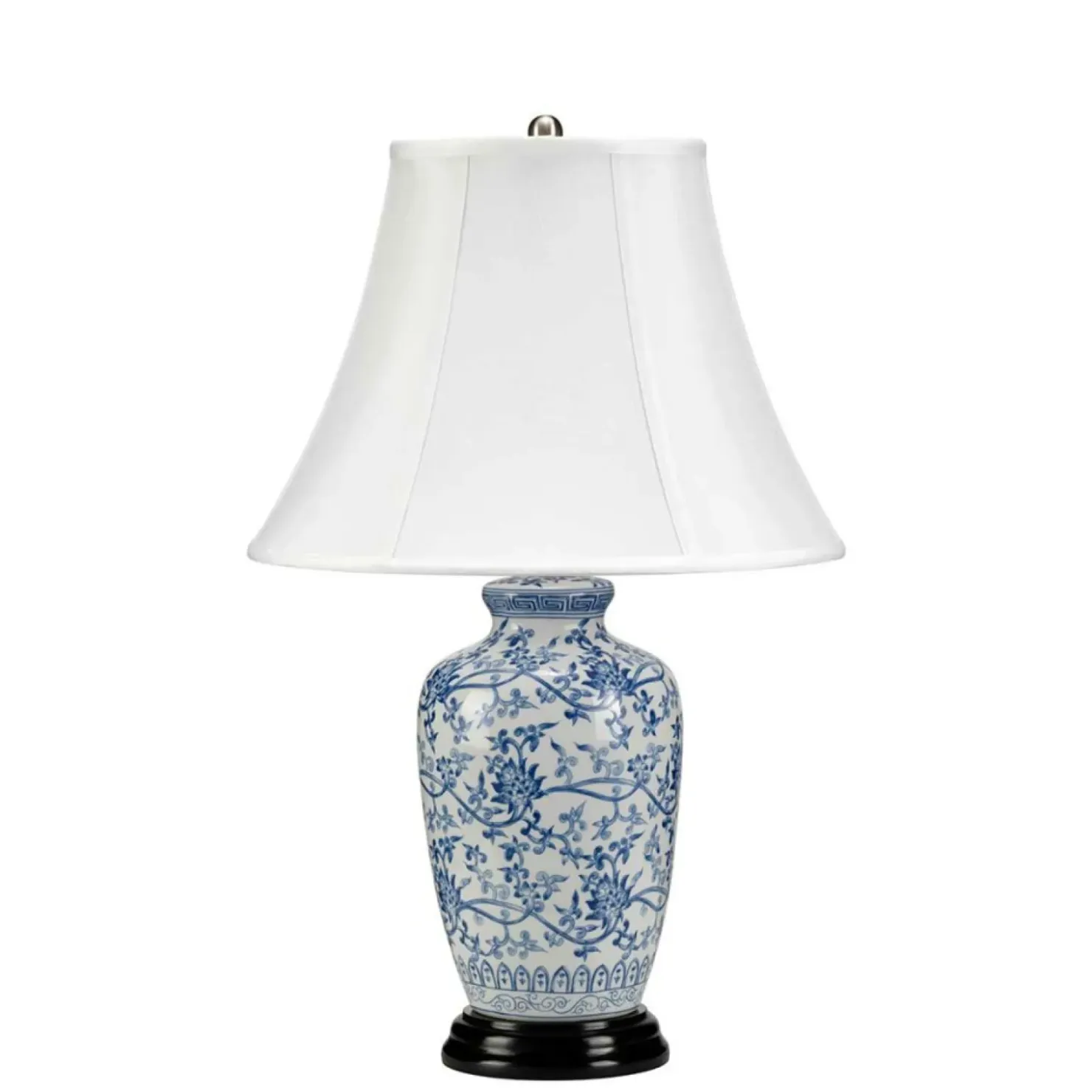 Biało-niebieska lampa stołowa BLUE-G-JAR-TL z serii BLUE GINGER JAR*Sklep Kaja Hot