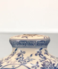 Biało-niebieska lampa stołowa BLUE-G-JAR-TL z serii BLUE GINGER JAR*Sklep Kaja Hot