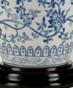 Biało-niebieska lampa stołowa BLUE-G-JAR-TL z serii BLUE GINGER JAR*Sklep Kaja Hot