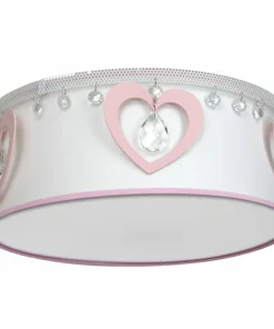 Cheap Sklep Kaja Biało-różowa lampa plafon dziecięcy - serduszka MLP8279 HEART | Kaja