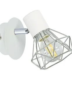 Biało-srebrna lampa z drucianym kloszem 91-61331 VERVE | Kaja*Sklep Kaja Shop