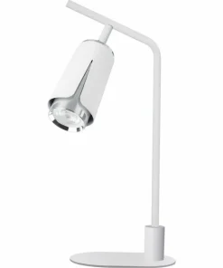 Biało-srebrna, nowoczesna lampka biurkowa ML0276 FLOWER | Kaja*Sklep Kaja Best Sale