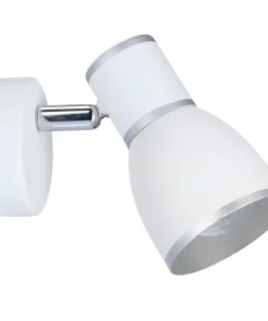 Biało-srebrny kinkiet, ruchoma głowica 91-63366 FIDO | Kaja*Sklep Kaja Shop