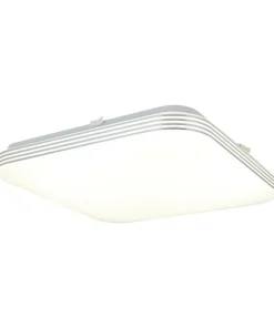 Biało-srebrny plafon do łazienki 33x33cm 4000K EK5363 AJAX | Kaja*Sklep Kaja Online
