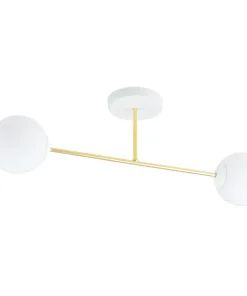 Best Sale Sklep Kaja Biało-złota lampa sufitowa do korytarza 1234/2 z serii MAGNUM | Kaja