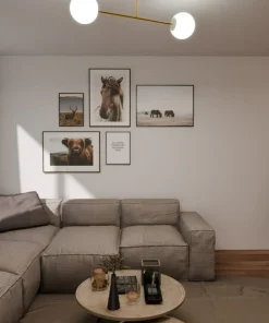 Best Sale Sklep Kaja Biało-złota lampa sufitowa do korytarza 1234/2 z serii MAGNUM | Kaja