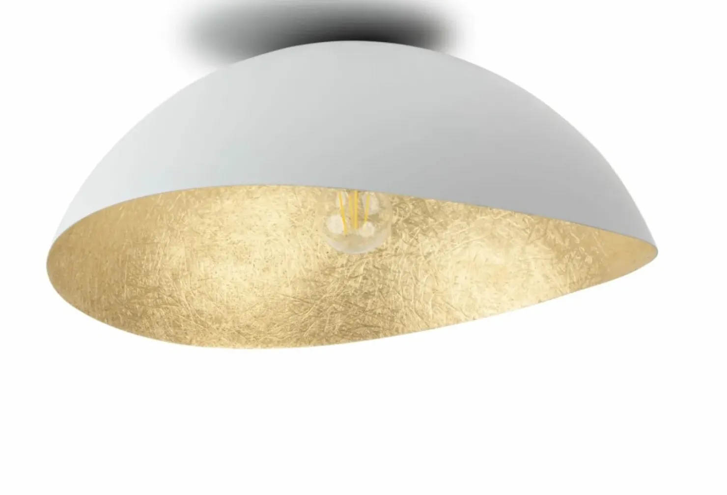 Biało-złota lampa sufitowa, unikalny plafon SIG 40611 z serii SOLARIS*Sklep Kaja New