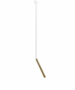 Best Sale Sklep Kaja Biało-złota lampa sufitowa wąska tuba 1067PL_G_L STICK | Kaja Zadzwońporabattel.783200183(8-16)/mailsklep@kaja.com.pl