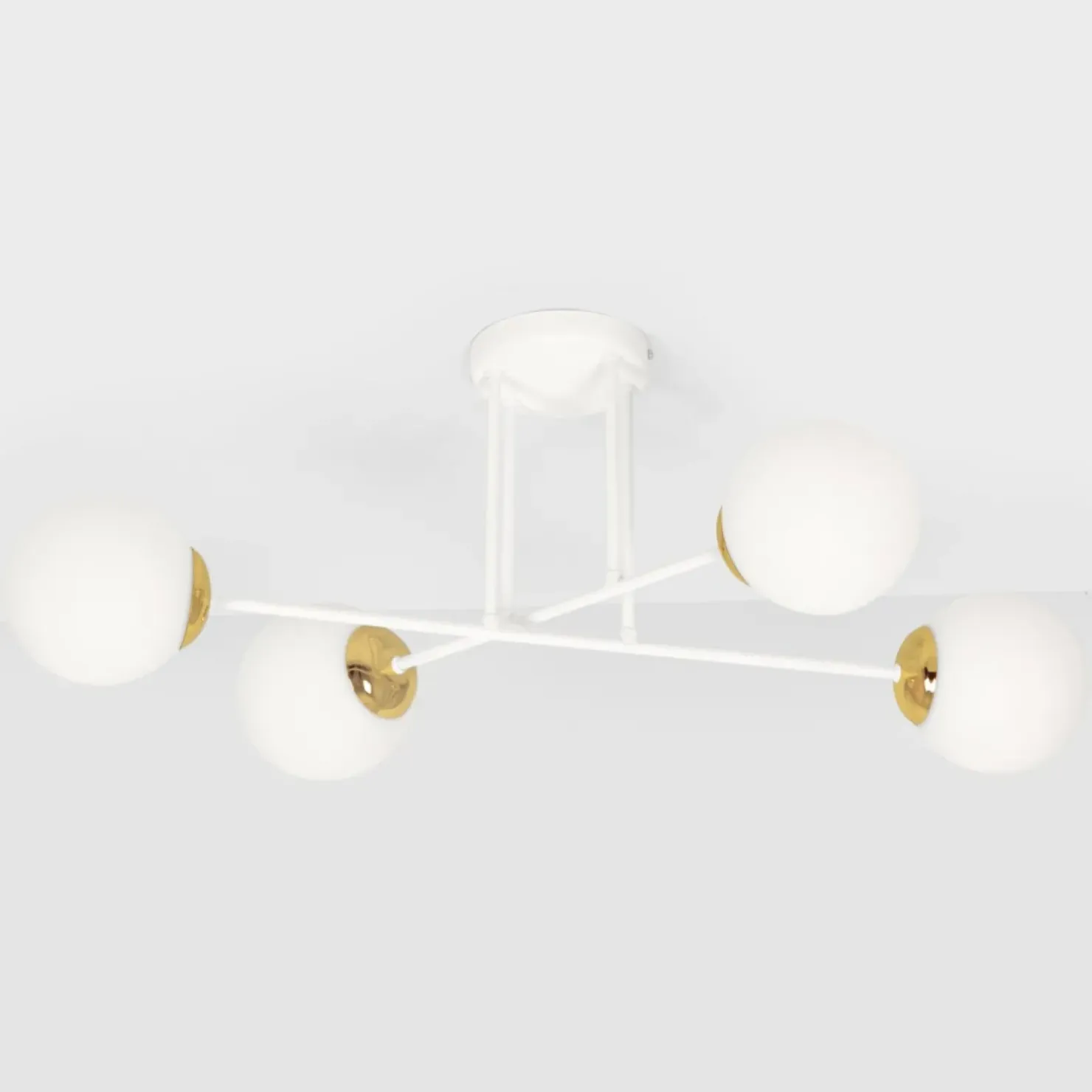 Sale Sklep Kaja Biało-złota lampa sufitowa, w klasycznym stylu K-5313 z serii ELMO