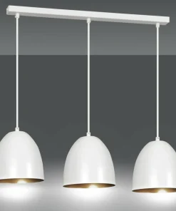 Online Sklep Kaja Biało-złota lampa wisząca nad stół w jadalni 411/3 | Kaja Oświetlenie