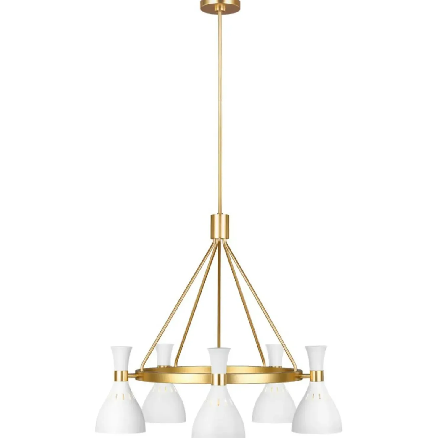 Cheap Sklep Kaja Biało-złota lampa wisząca 5xE27 FE-JOAN5-MW z serii JOAN