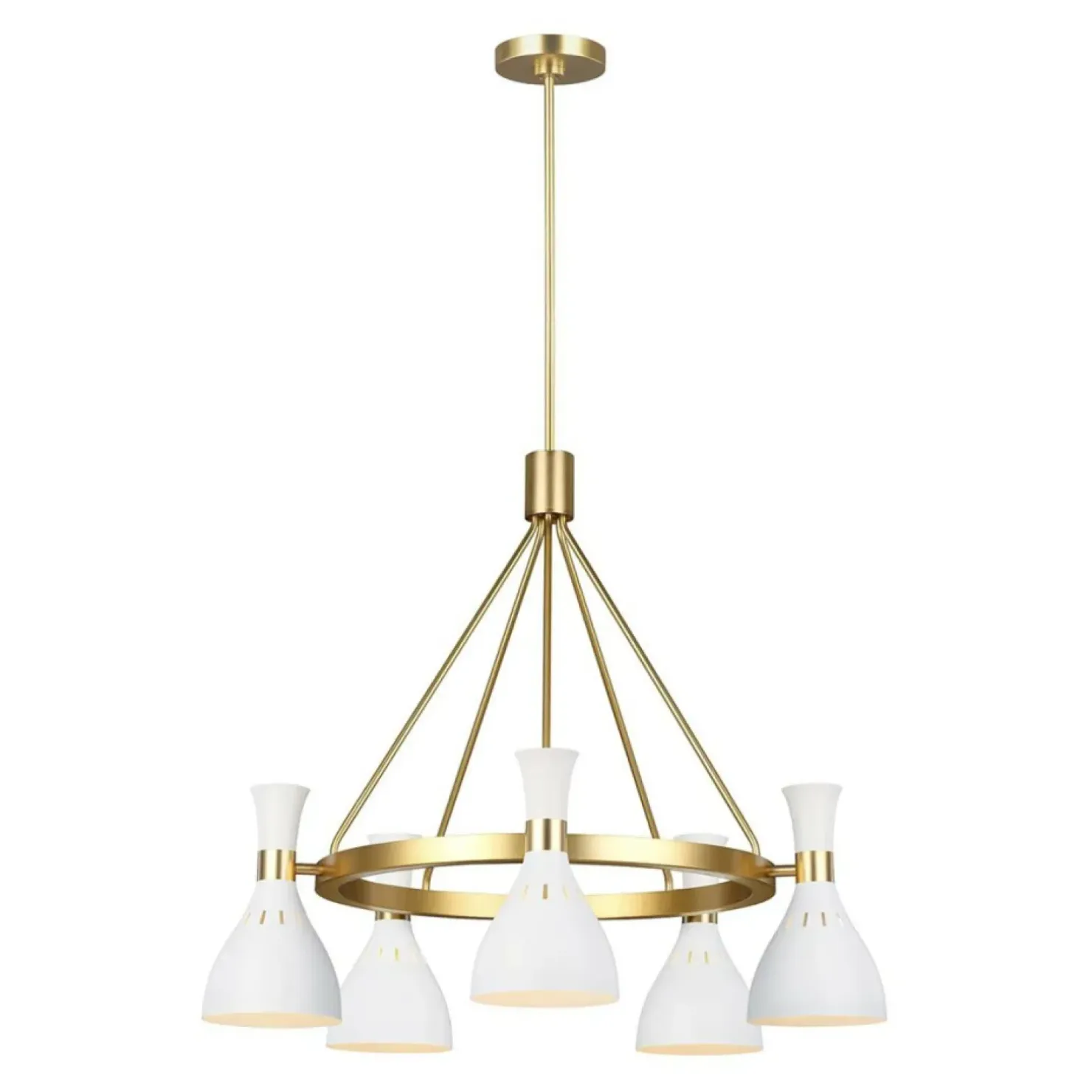 Cheap Sklep Kaja Biało-złota lampa wisząca 5xE27 FE-JOAN5-MW z serii JOAN