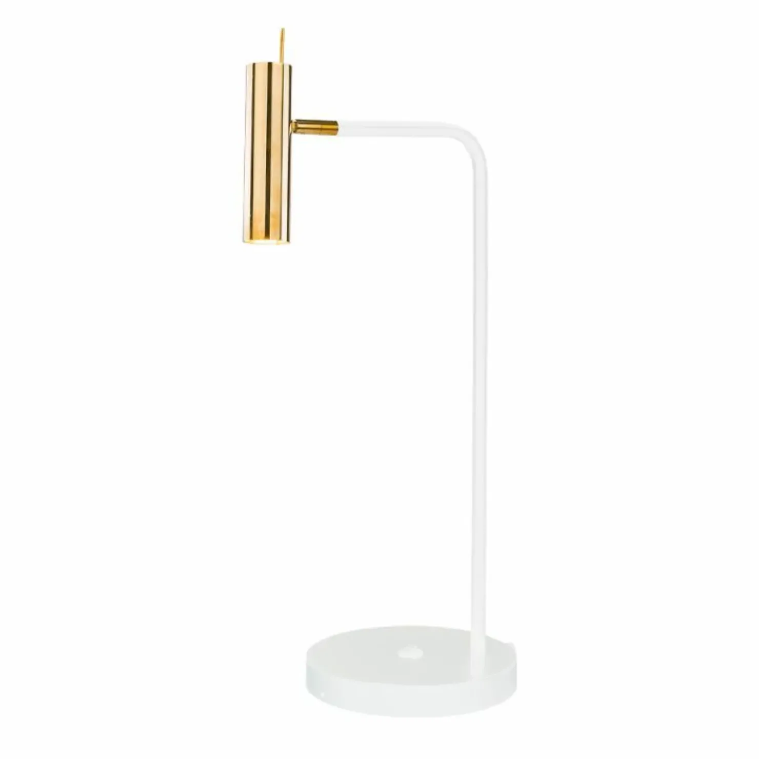 Biało-złota lampka na biurko, prosta forma ANT 8907 AMOS | Kaja*Sklep Kaja Hot