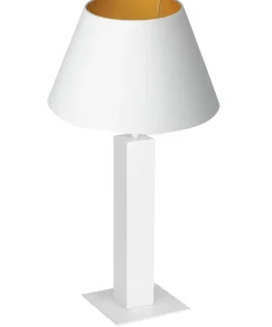 Biało-złota lampka stołowa, do gabinetu LX 3610 z serii TABLE LAMPS*Sklep Kaja Fashion