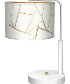 Biało-złota lampka stołowa, do salonu MLP7570 z serii ZIGGY | Kaja Oświetlenie*Sklep Kaja Flash Sale