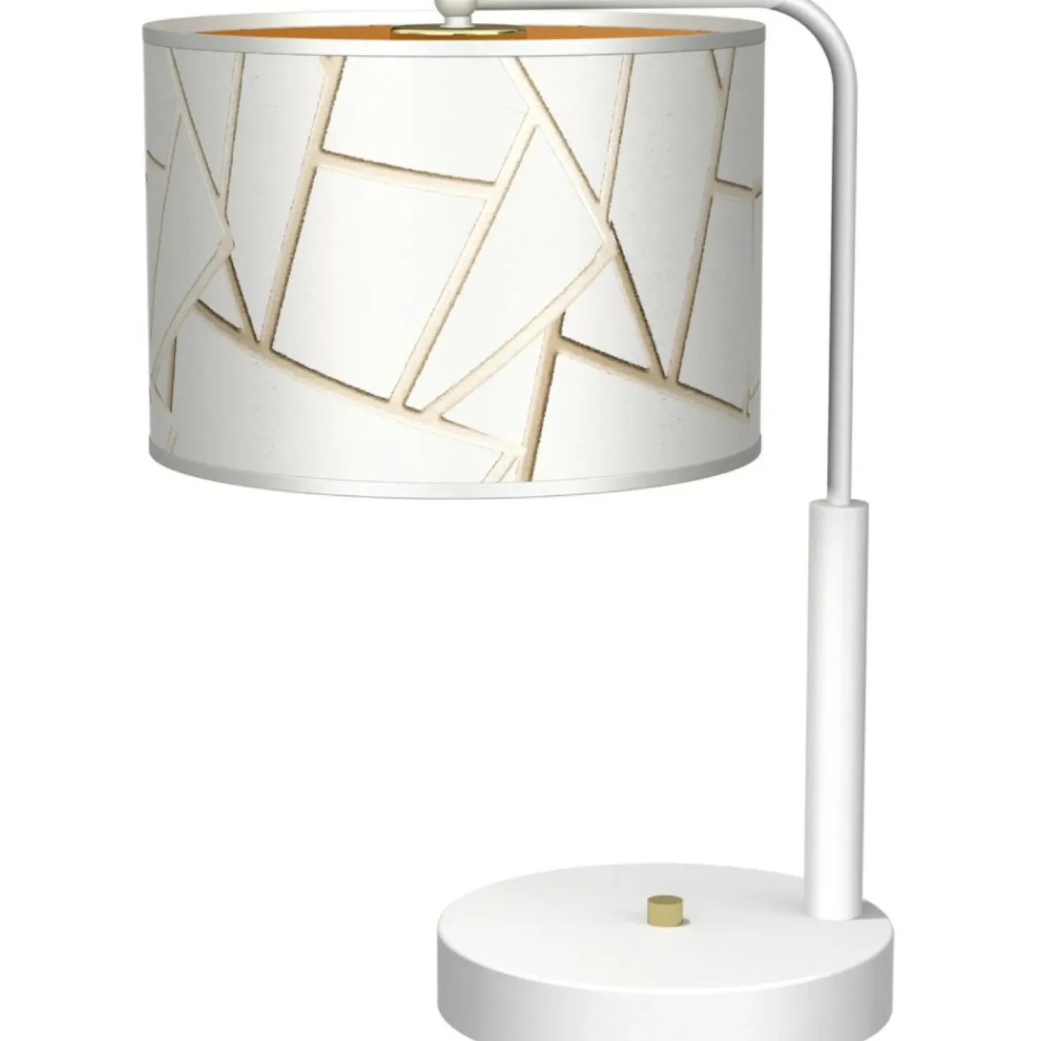 Biało-złota lampka stołowa, do salonu MLP7570 z serii ZIGGY | Kaja Oświetlenie*Sklep Kaja Flash Sale
