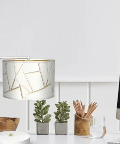 Biało-złota lampka stołowa, do salonu MLP7570 z serii ZIGGY | Kaja Oświetlenie*Sklep Kaja Flash Sale