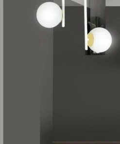 Outlet Sklep Kaja Biało-złota, minimalistyczna lampa sufitowa 1033/2 RAGNAR | Kaja