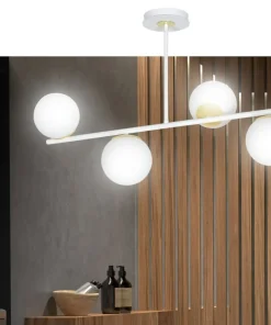 Shop Sklep Kaja Biało-złota, nowoczesna lampa do kuchni 1023/4 FLOKI | Kaja