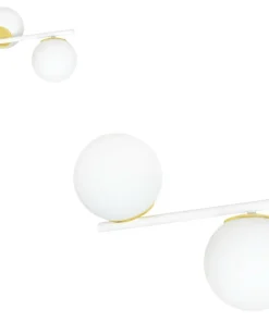 Shop Sklep Kaja Biało-złota, nowoczesna lampa do kuchni 1023/4 FLOKI | Kaja
