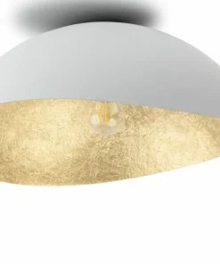 Sale Sklep Kaja Biało-złota, pojedyncza lampa sufitowa SIG 40612 z serii SOLARIS