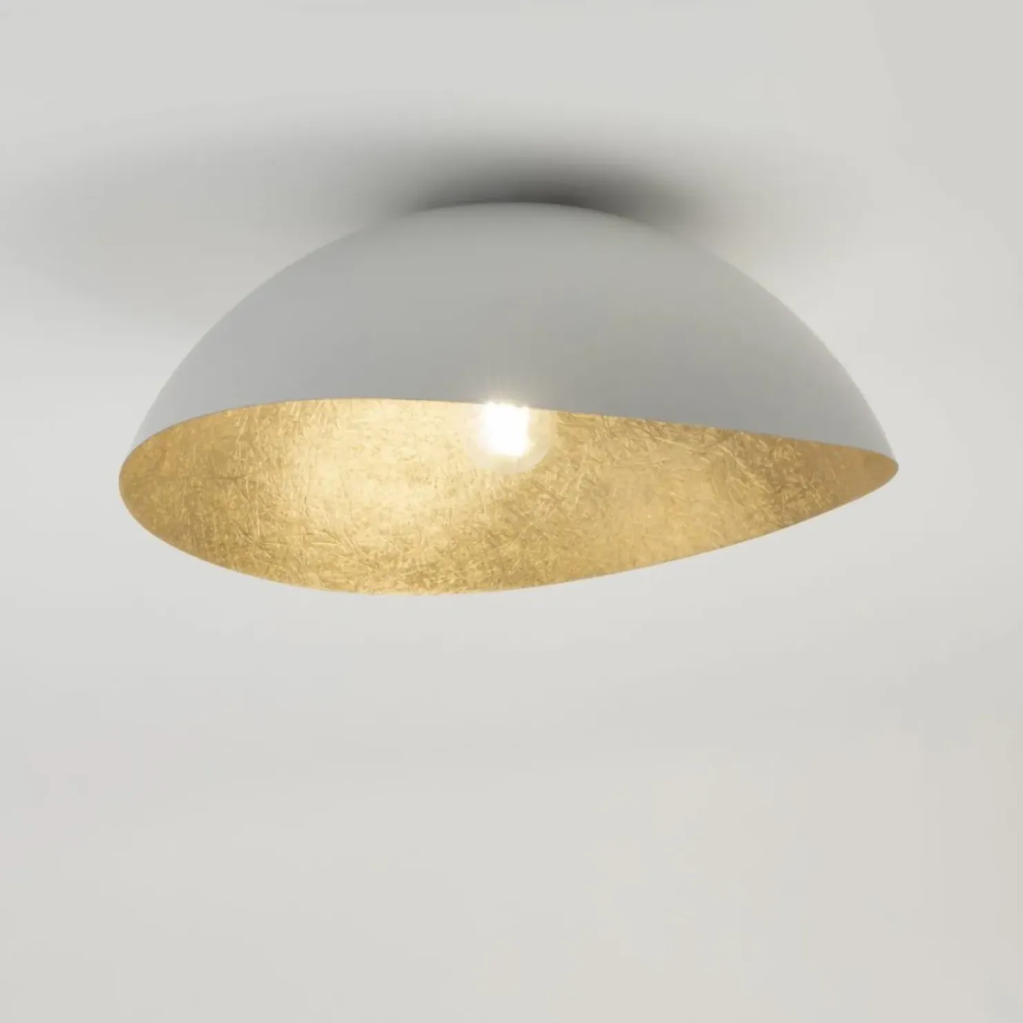Sale Sklep Kaja Biało-złota, pojedyncza lampa sufitowa SIG 40612 z serii SOLARIS