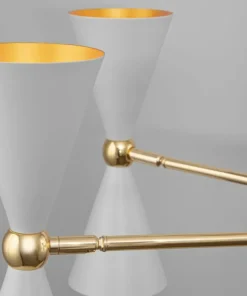 Shop Sklep Kaja Biało-złota, stylowa lampa wisząca MOD108PL-14WG VESPER | Kaja