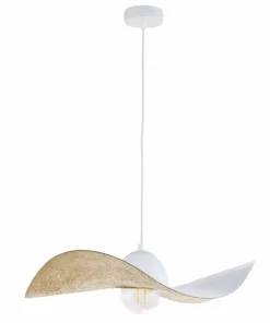 Shop Sklep Kaja Biało-złoty, dekoracyjny kapelusz wiszący SIG 32345 z serii KAPELLO M