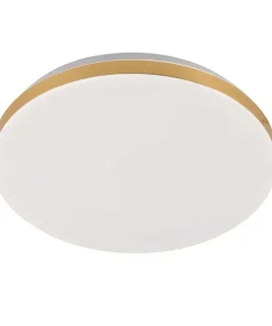 Biało-złoty plafon LED barwa neutralna LP-335/1C S 4GD – BABILON*Sklep Kaja Online