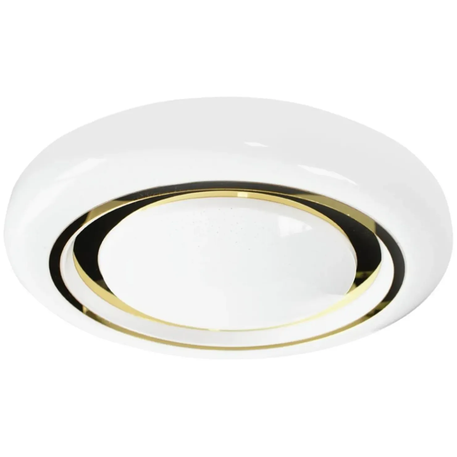 Biało-złoty plafon ze zintegrowanym LED-em ML8127 z serii MEGAN | Kaja Oświetlen*Sklep Kaja Shop