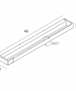 Biały kinkiet, obrotowe światło LED 45cm MX W0306 FLINK | Kaja*Sklep Kaja Outlet