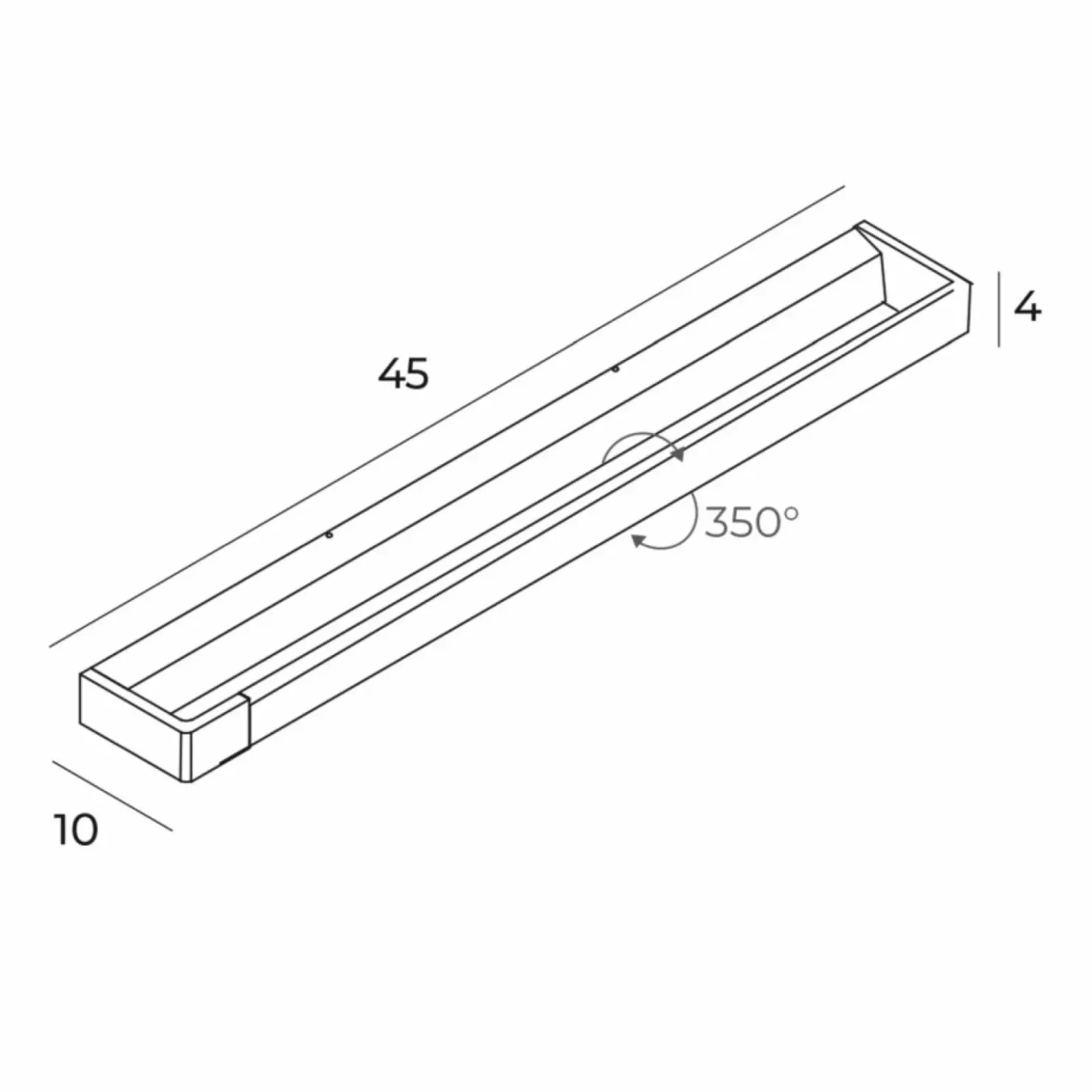Biały kinkiet, obrotowe światło LED 45cm MX W0306 FLINK | Kaja*Sklep Kaja Outlet