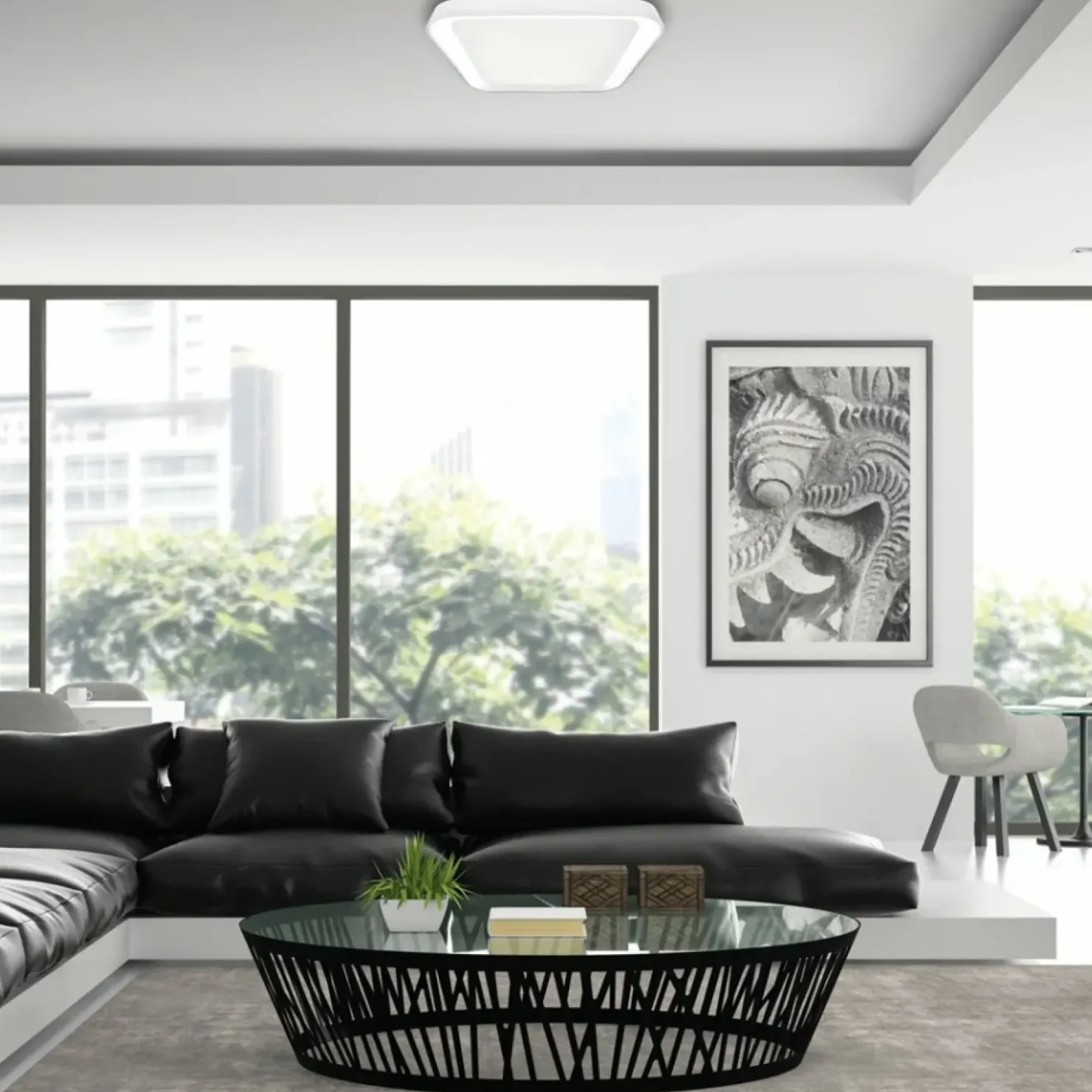 Biały plafon z regulowaną barwą światła ML7931 z serii QUADRO | Kaja Oświetlenie*Sklep Kaja Discount