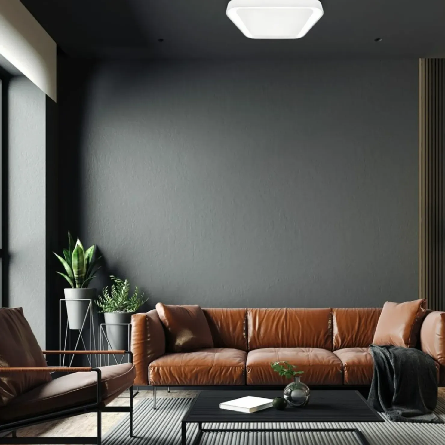 Biały plafon z regulowaną barwą światła ML7931 z serii QUADRO | Kaja Oświetlenie*Sklep Kaja Discount