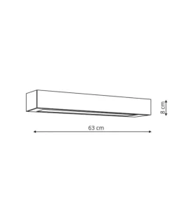 Biały, szeroki kinkiet LED 63cm GS-LWA-9W WH IBROS | Kaja Oświetlenie*Sklep Kaja Clearance