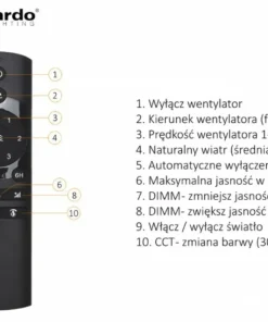 wiatrak sufitowy z lampą LED z pilotem AZ4453 VINCA | Kaja*Sklep Kaja Clearance