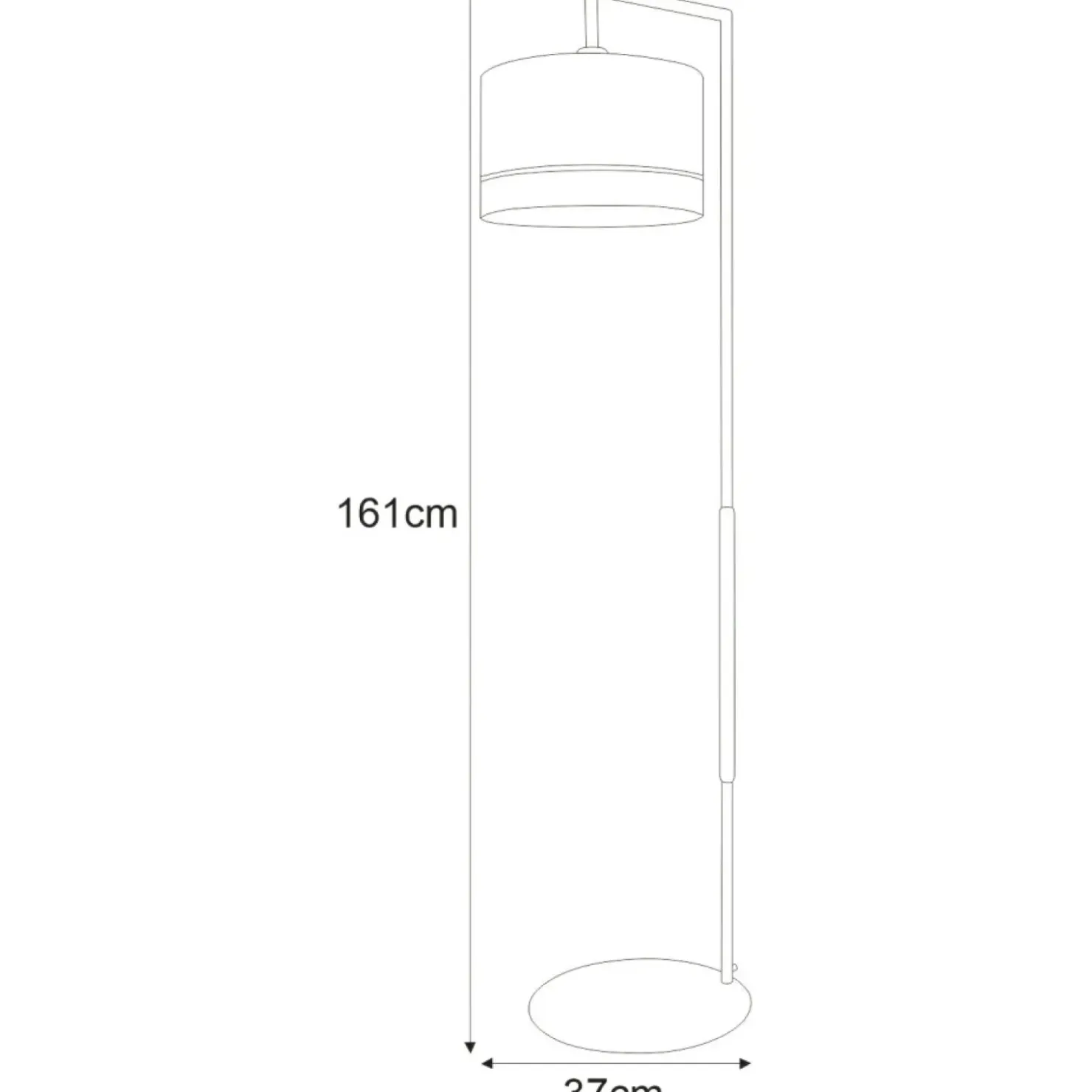 Boho lampa podłogowa z dwukolorowym abażurem K-4367 | Kaja Oświetlenie*Sklep Kaja Cheap