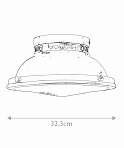 Brązowa lampa, niezwykły plafon HK-AMELIA-F-M-RB z serii AMELIA*Sklep Kaja Cheap