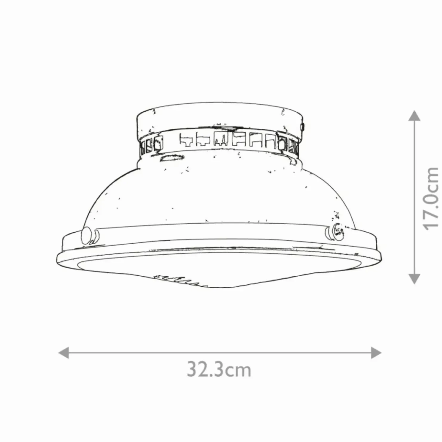 Brązowa lampa, niezwykły plafon HK-AMELIA-F-M-RB z serii AMELIA*Sklep Kaja Cheap