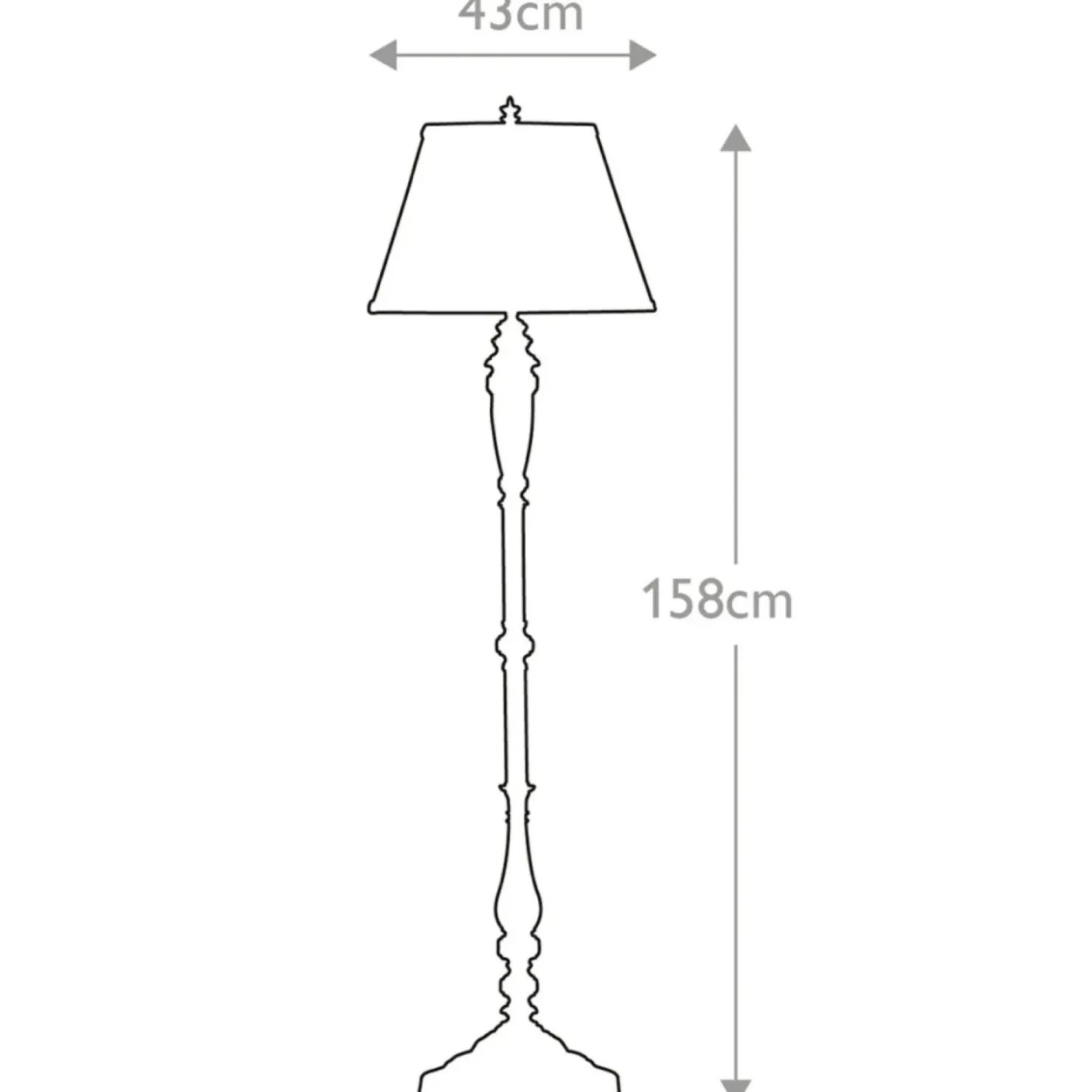 Brązowa lampa podłogowa FE-LINCOLNDALE-FL z serii LINCOLNDALE*Sklep Kaja Clearance
