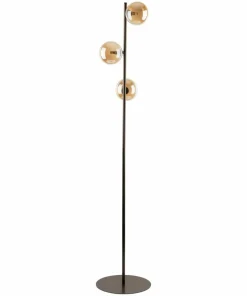 Brązowa lampa podłogowa z 3 kloszami TK 6189 ESTERA BROWN | Kaja*Sklep Kaja Best Sale
