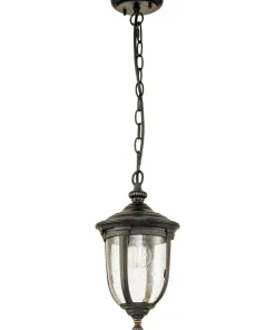 Brązowa lampa wisząca, ozdobne szkło CL8-S z serii CLEVELAND*Sklep Kaja Discount