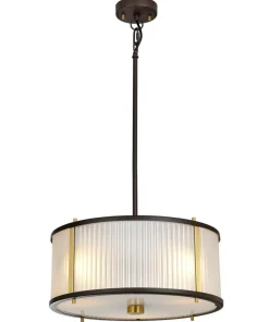 Hot Sklep Kaja Brązowa lampa wisząca, z abażurem DL-CORONA-3P-BAB z serii CORONA