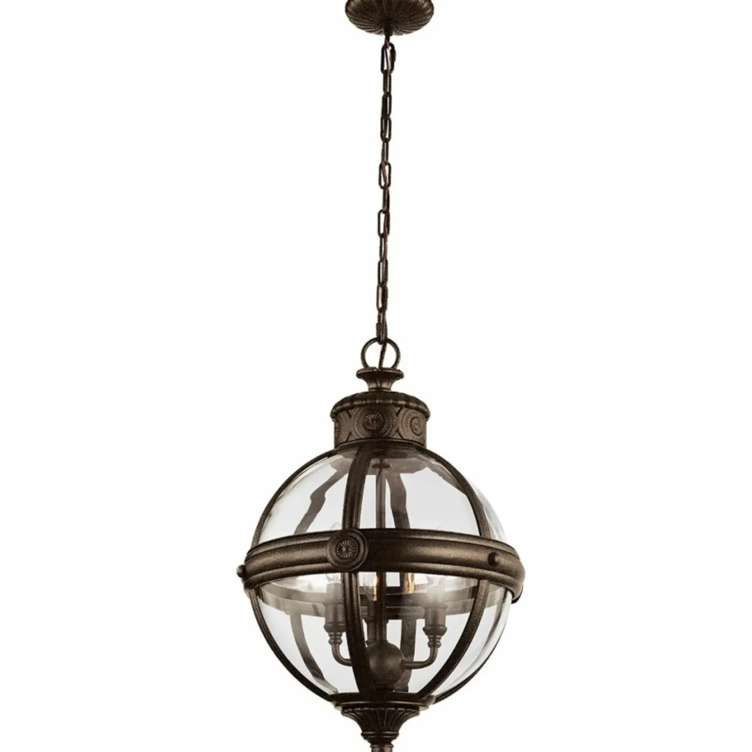 owa lampa z kloszem kulą, 3xE14 FE-ADAMS-3P-BRZ z serii ADAMS*Sklep Kaja Best