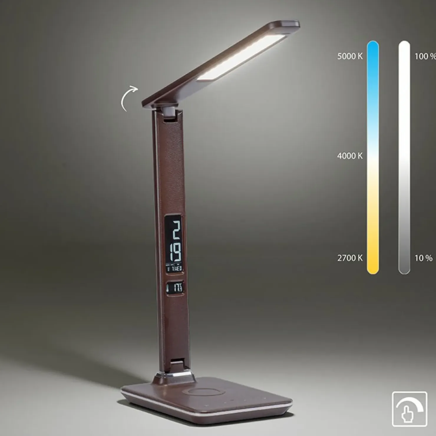 Brązowa lampka LED z regulacją światła 4595-23 z serii ADRIANO | Kaja*Sklep Kaja Cheap