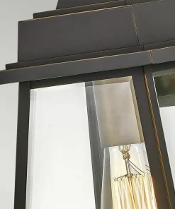 Brązowy kinkiet elewacyjny 1xE27 HK-BAINBRIDGE-M-OZ z serii BAINBRIDGE*Sklep Kaja Discount