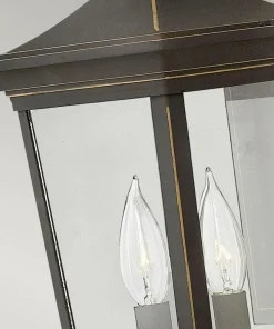 Brązowy kinkiet zewnętrzny, 2xE14 HK-BROMLEY2-M z serii BROMLEY*Sklep Kaja Cheap