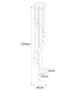 Cheap Sklep Kaja Bursztynowa lampa wisząca z 13 kloszami KP-31 z serii GALAXY