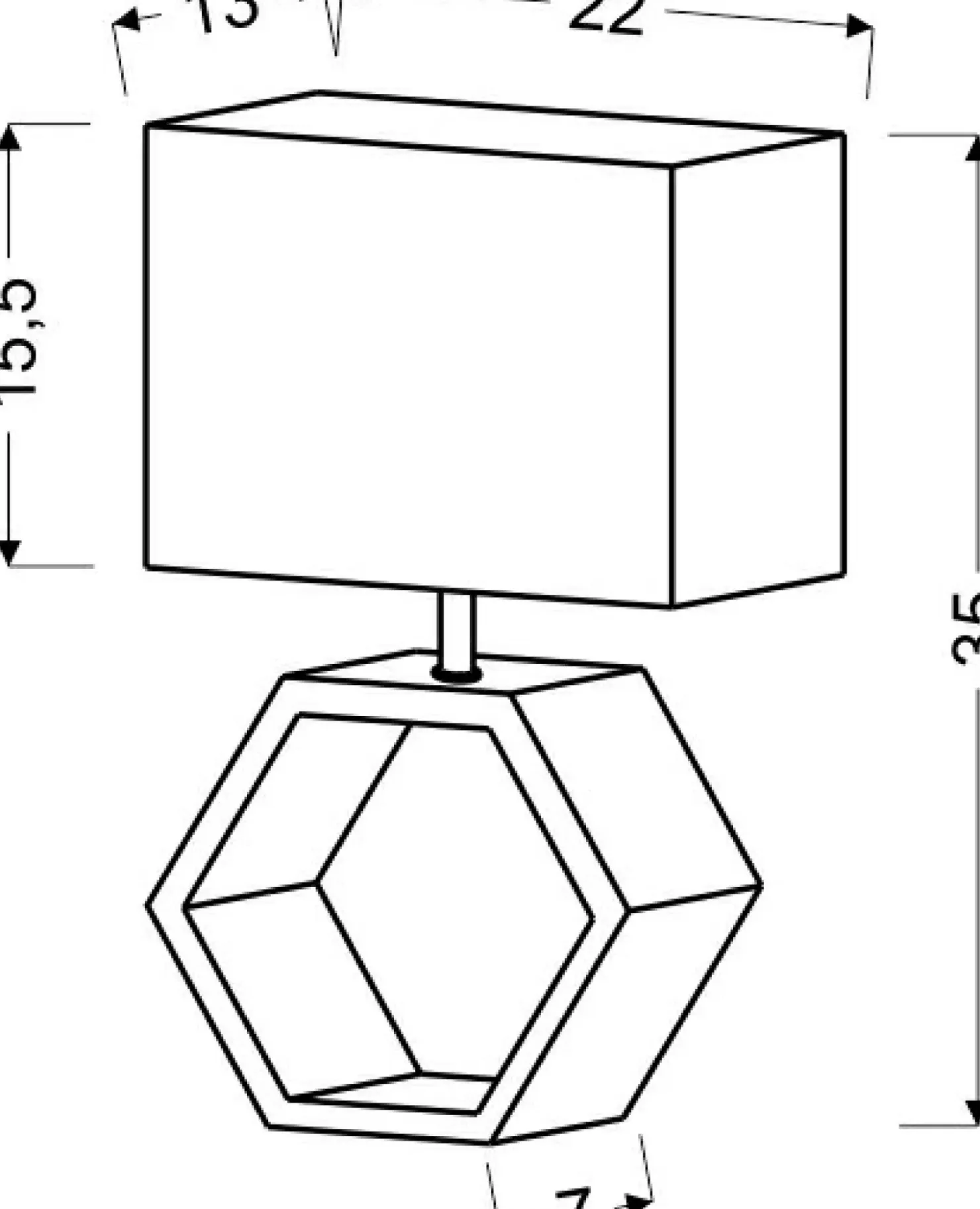 Ceramiczna, geometryczna lampka stołowa 41-68545 VIDAL | Kaja*Sklep Kaja Cheap